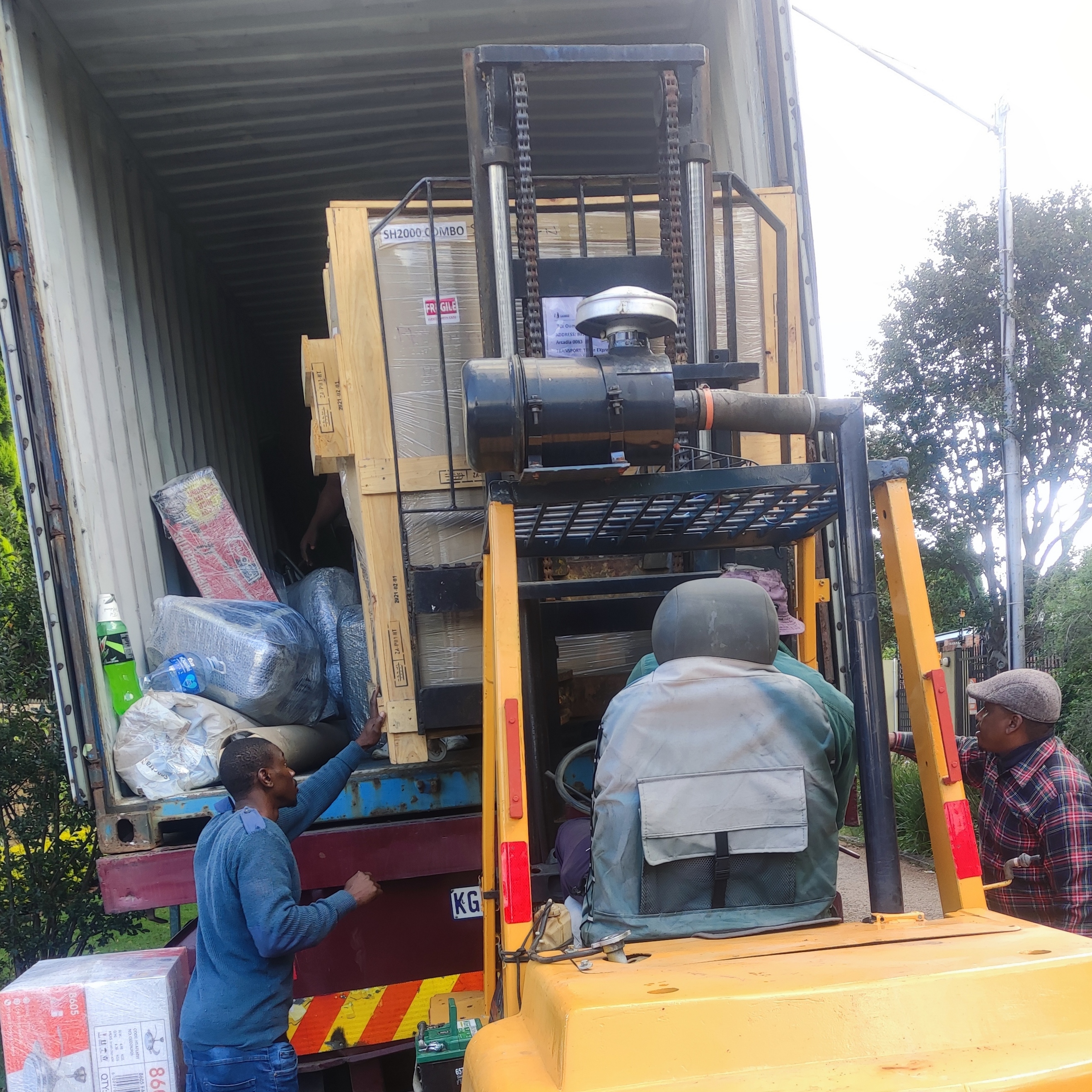 Forklift Loading Container