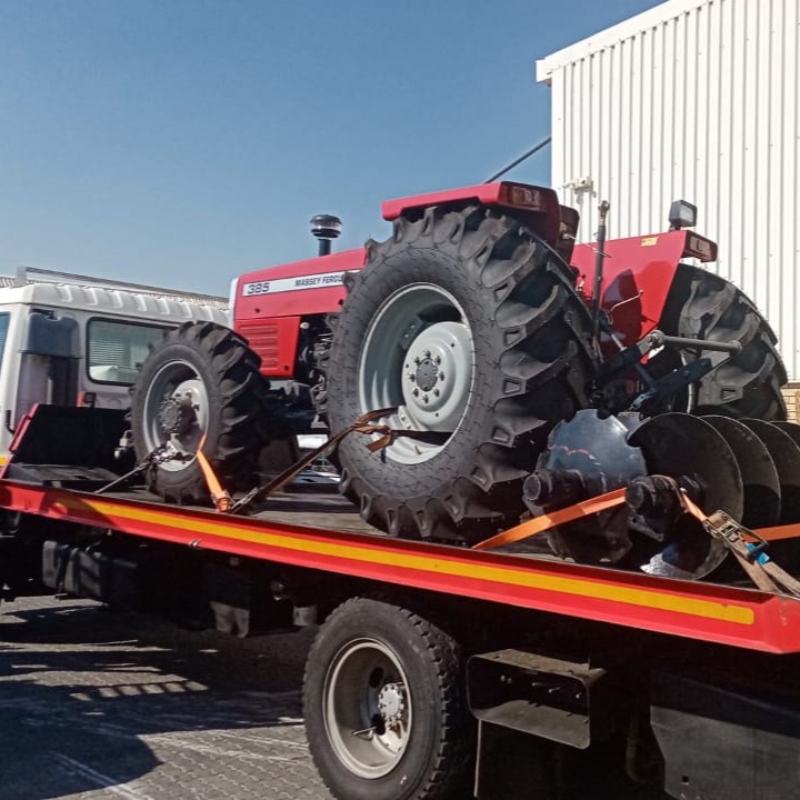 Tractor on Flat Bed